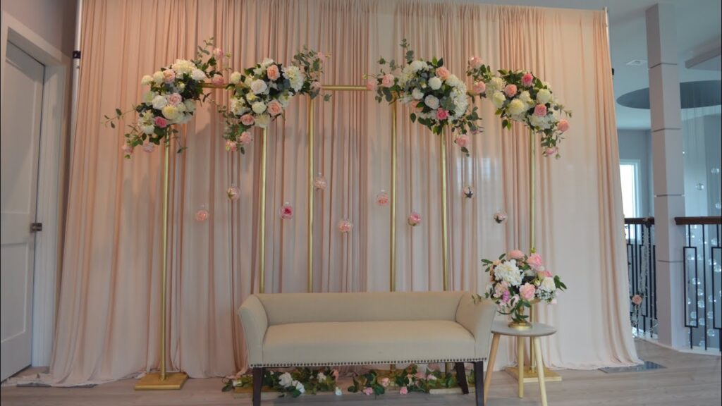 Easy Backdrop Stand DIY for Wedding Decor