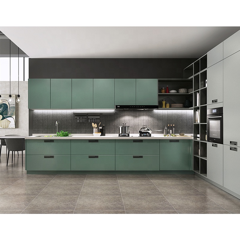 Green Lacquer Cabinets