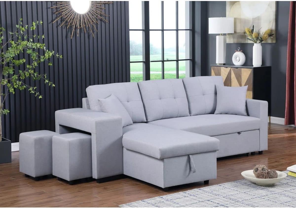 Habitrio Sectional with Pull-Out Sofa Bed