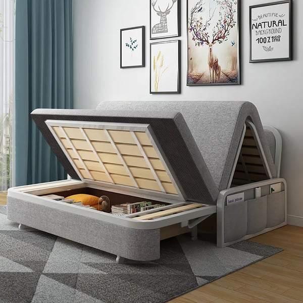 Homary Sleeper Convertible Sofa with Storage