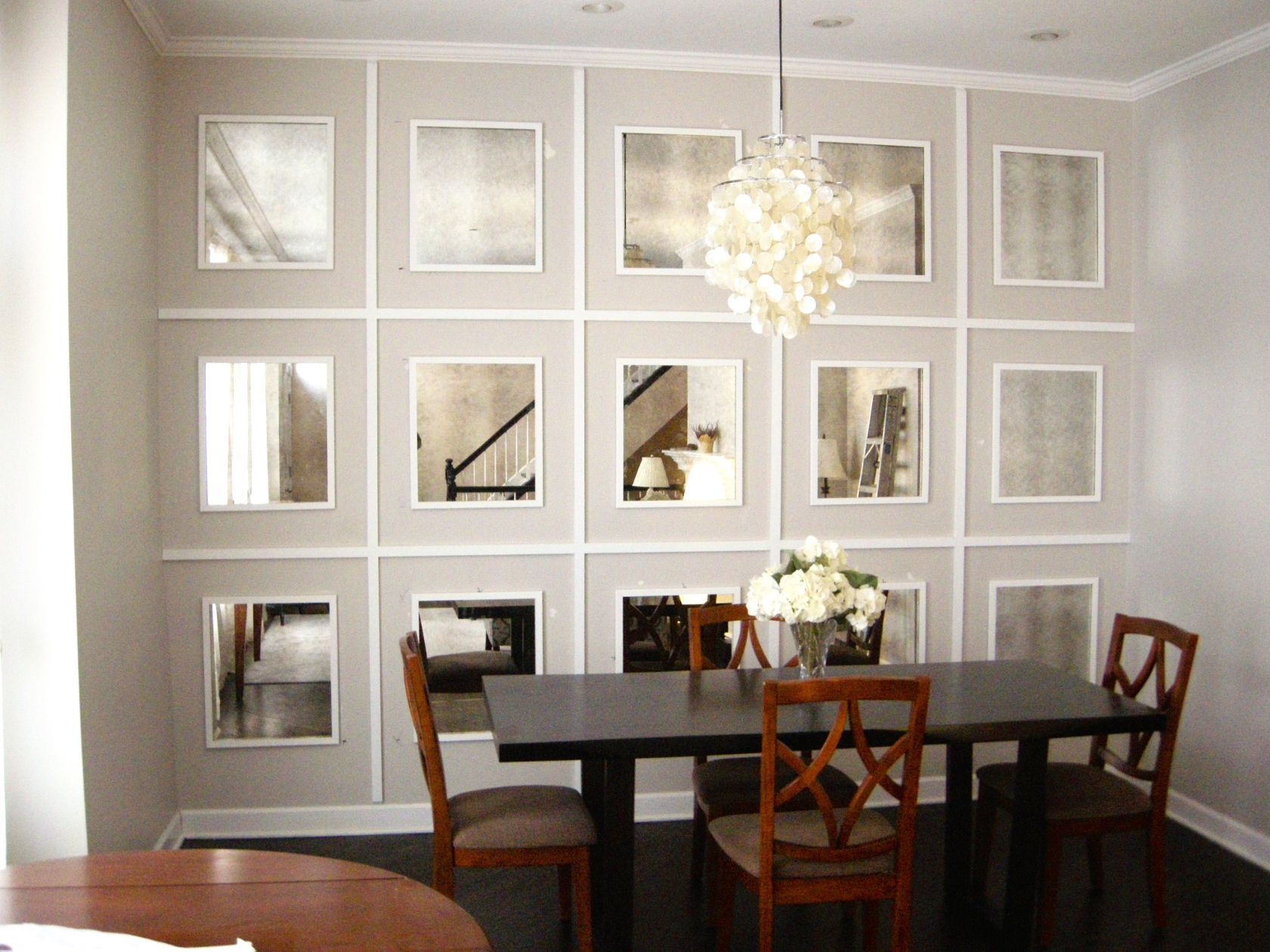 Line the Entire Wall with Panel Mirrors