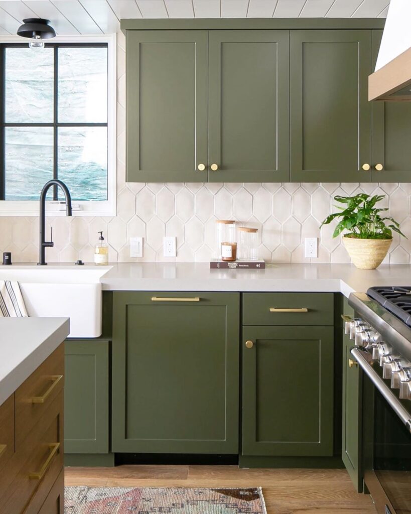 Olive Green Cabinets