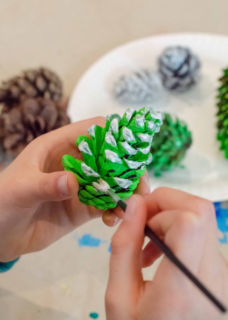 Paint Your Pine Cone with the Desired Color