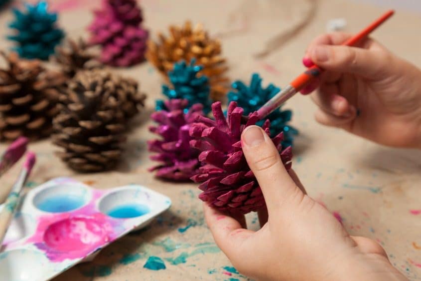 Paint the Pine Cones.