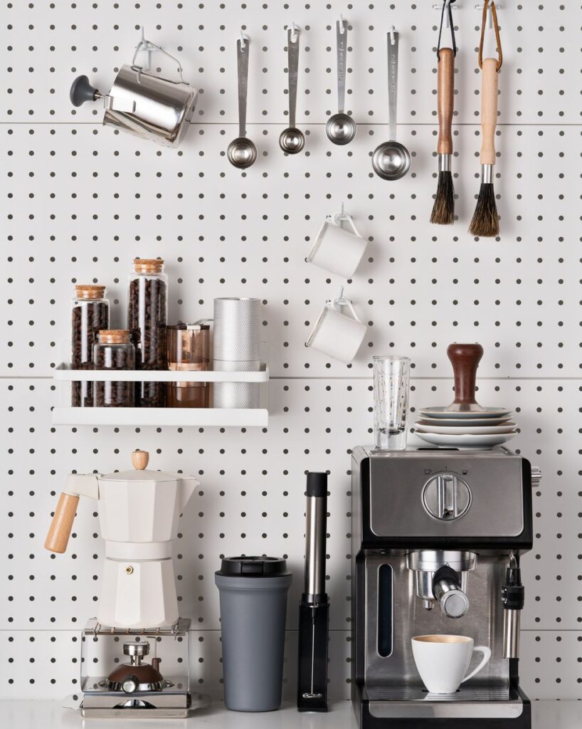 Pegboards for the Coffee Bar