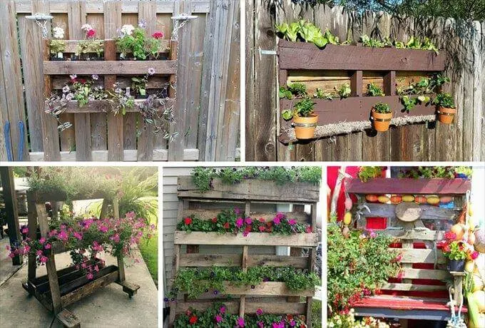 Rustic Pallet Plant Stand