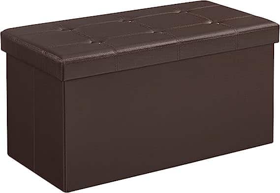 SONGMICS Folding Storage Ottoman Bench