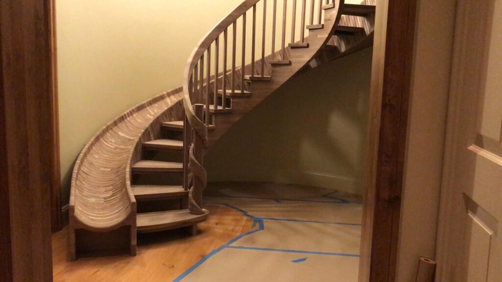 Slide-Equipped Circular Stairway