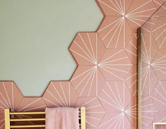 Soft Pink Lillypad Tiles
