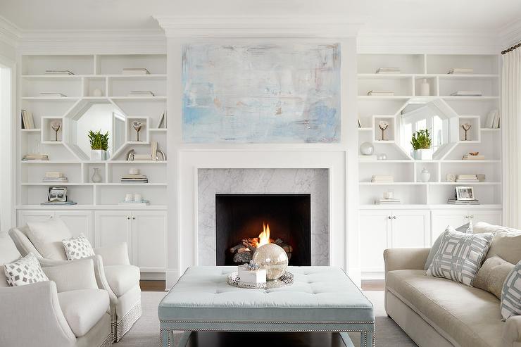 Symmetrical Fireplace Built-In