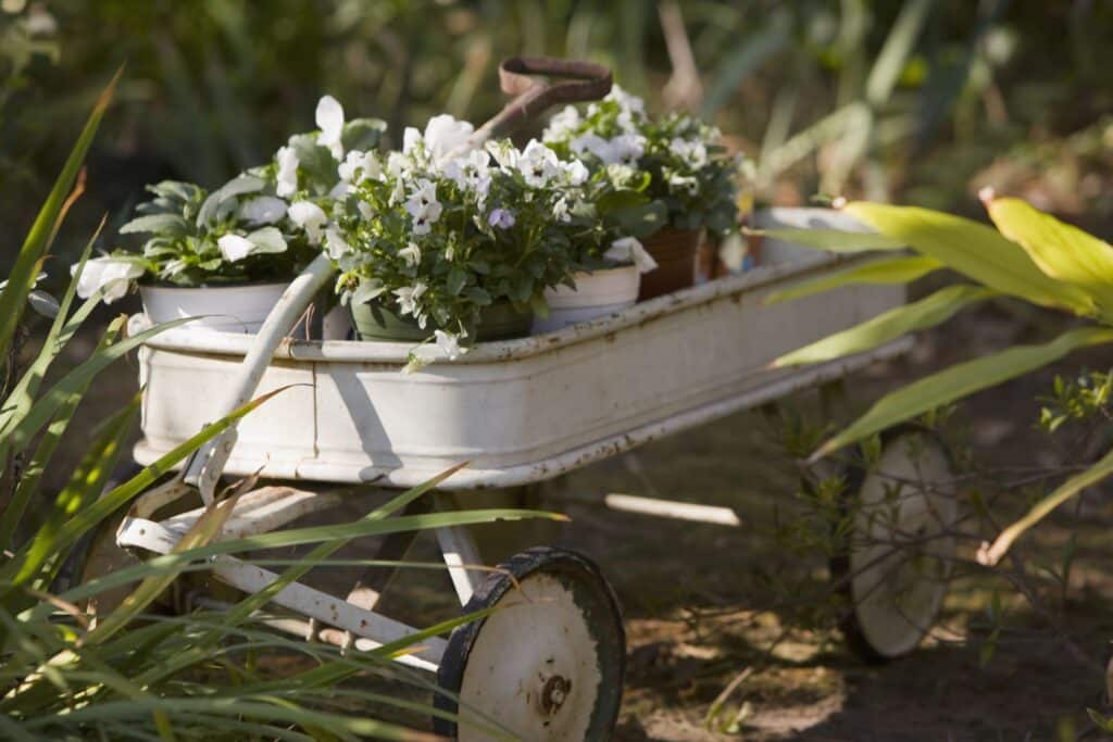 Vintage Wagon Plant Stand