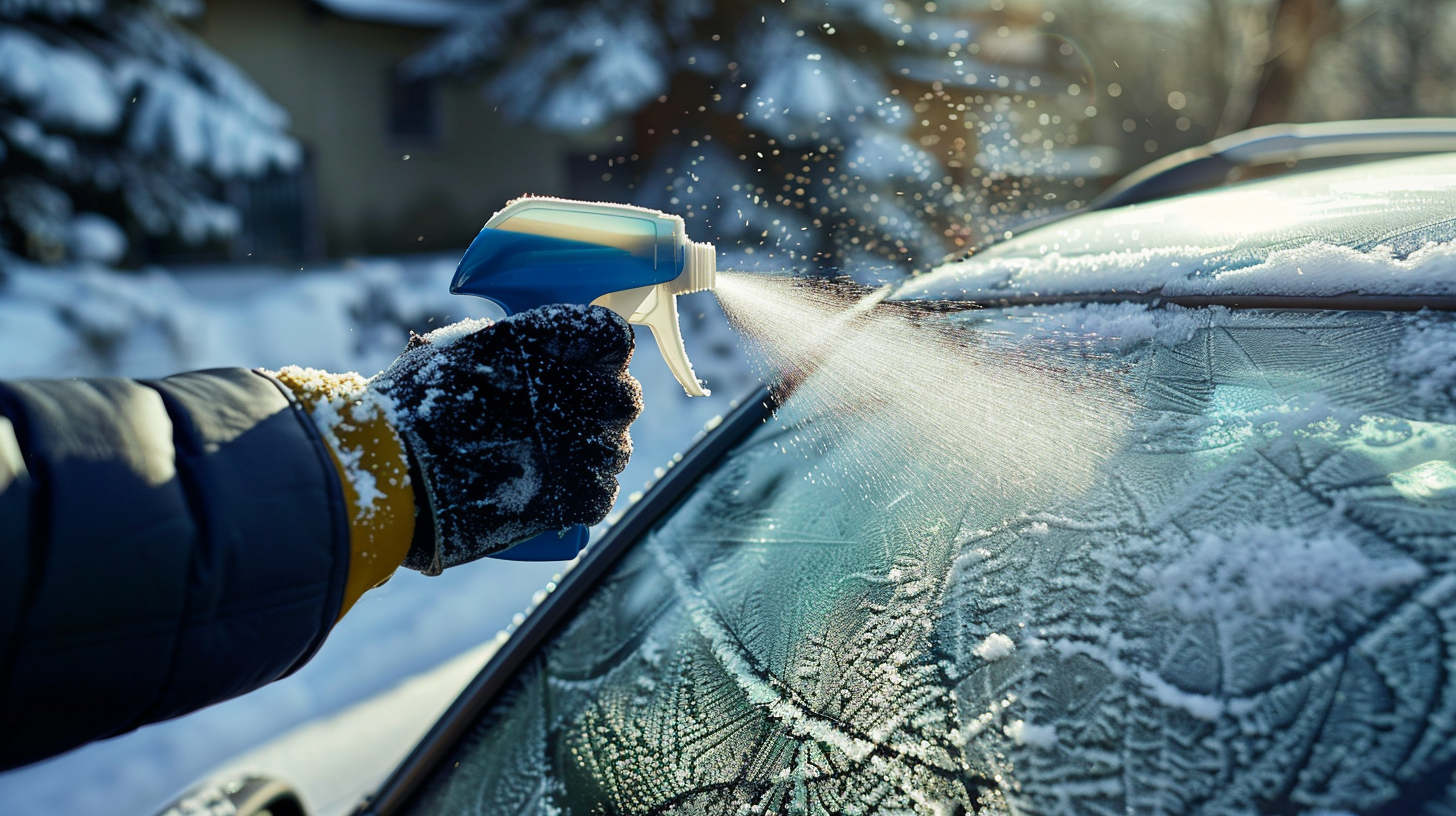 Apply a Windshield De-Icer Spray