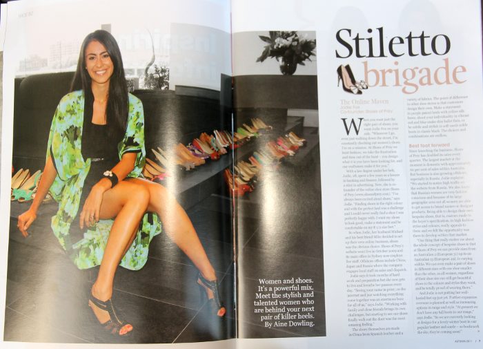 Custom shoes in Latte Magazine