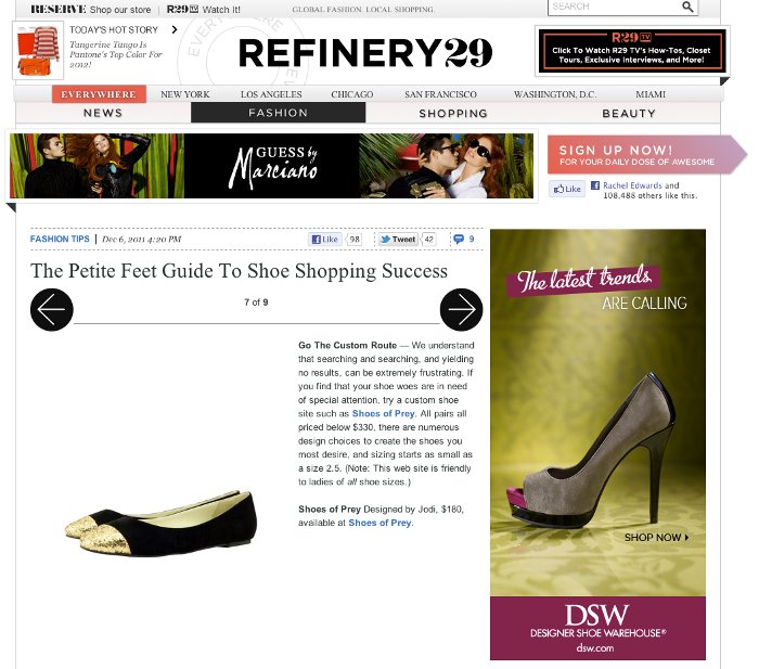 Custom shoes in Refinery29