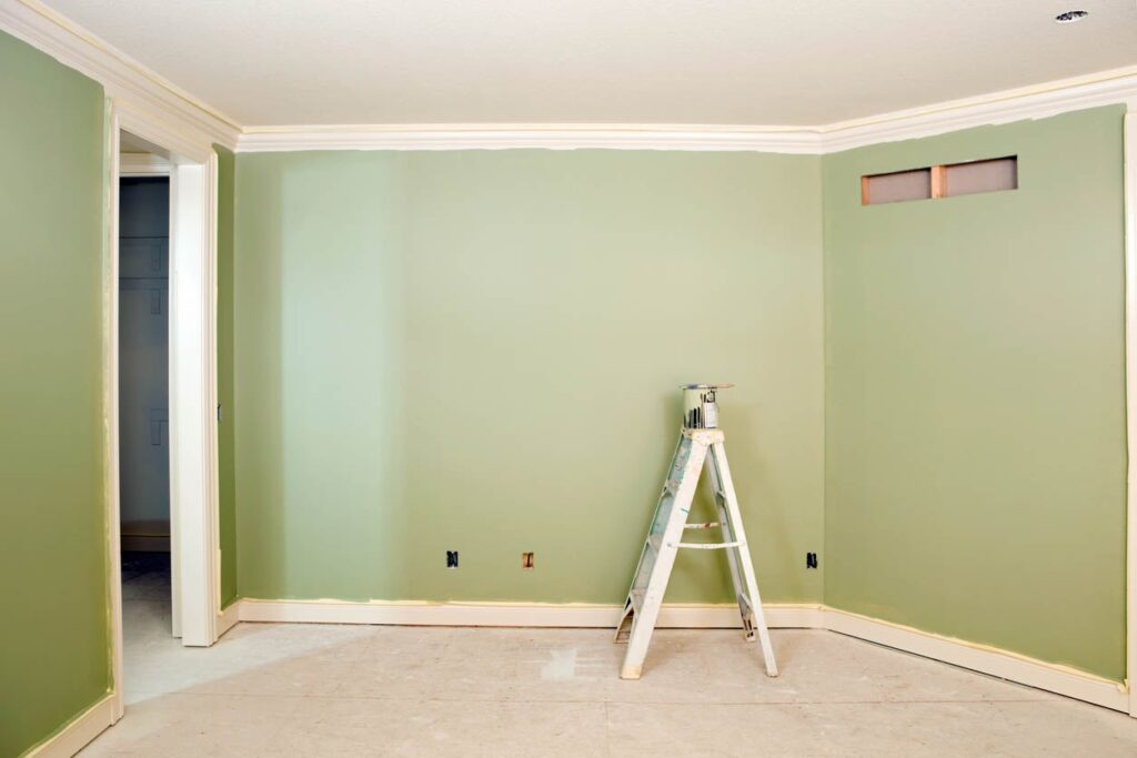 How long should paint dry before putting furniture back?