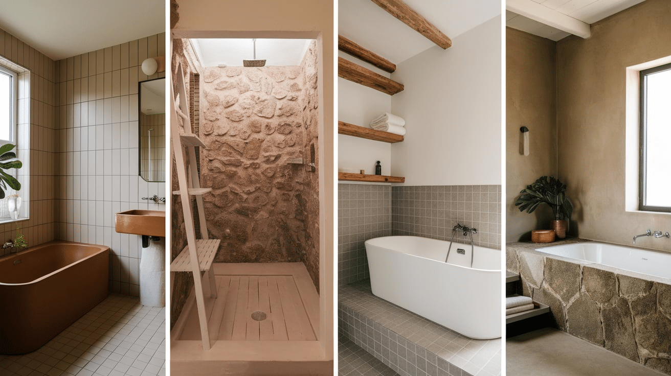 35 Natural & Earthy Bathroom Ideas You'll Love - Opple House