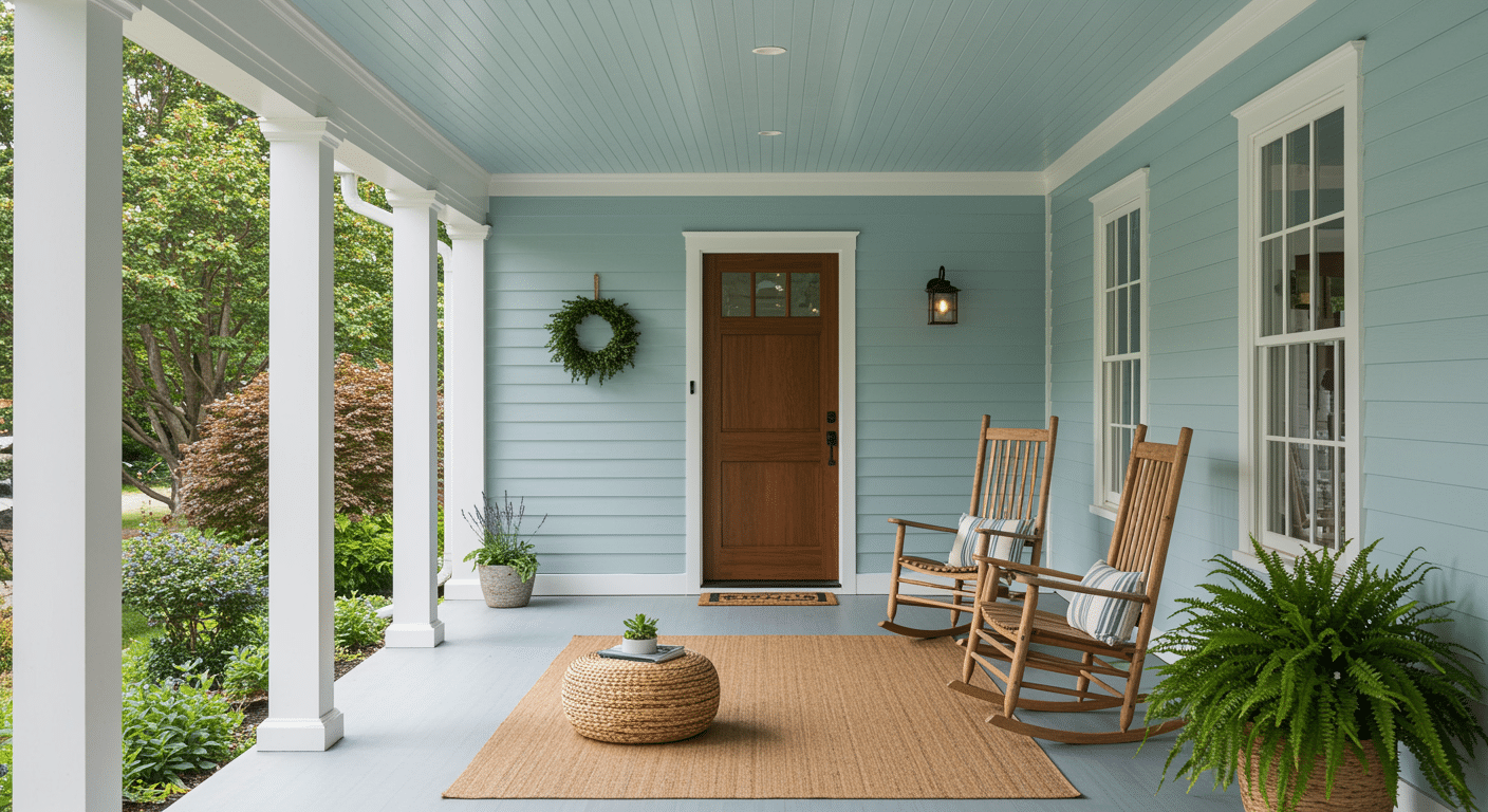 Why Do People Paint Porch Ceilings Blue in the South? - Opple House